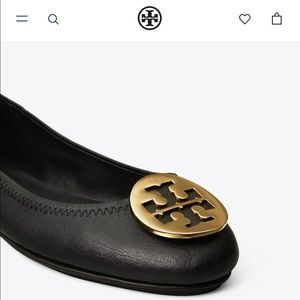TORY BURCH MINNIE TRAVEL BALLET FLAT, LEATHER